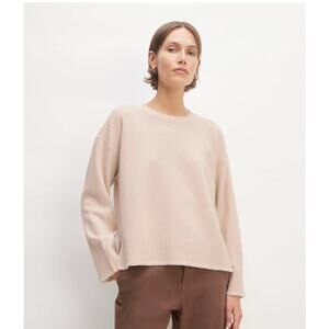 Everlane The Good Merino Wool Crewneck Sweater White Buttermilk Size Small